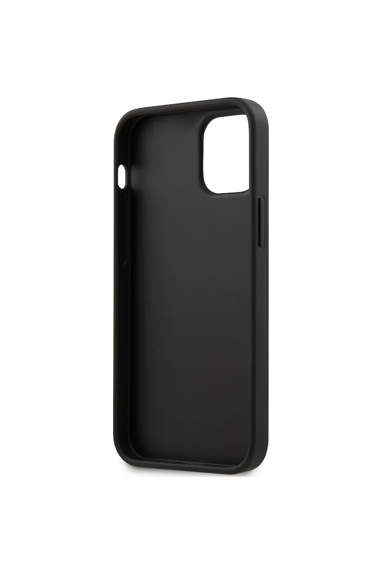 BMW Husa de protectie BMHCP12SPOCBK Leather Hot Stamp Vertical pentru iPhone 12 Mini Black - Pled.ro