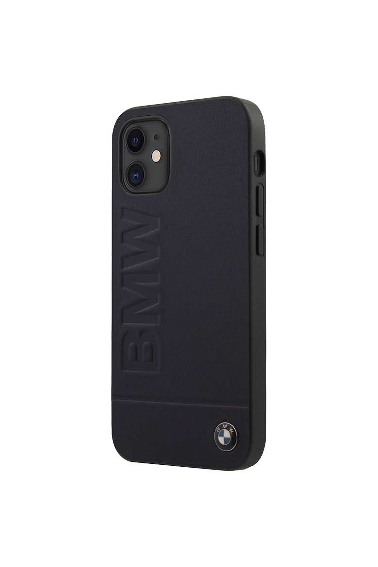 BMW Husa de protectie BMHCP12SSLLNA Leather Hot Stamp pentru iPhone 12 Mini Navy - Pled.ro