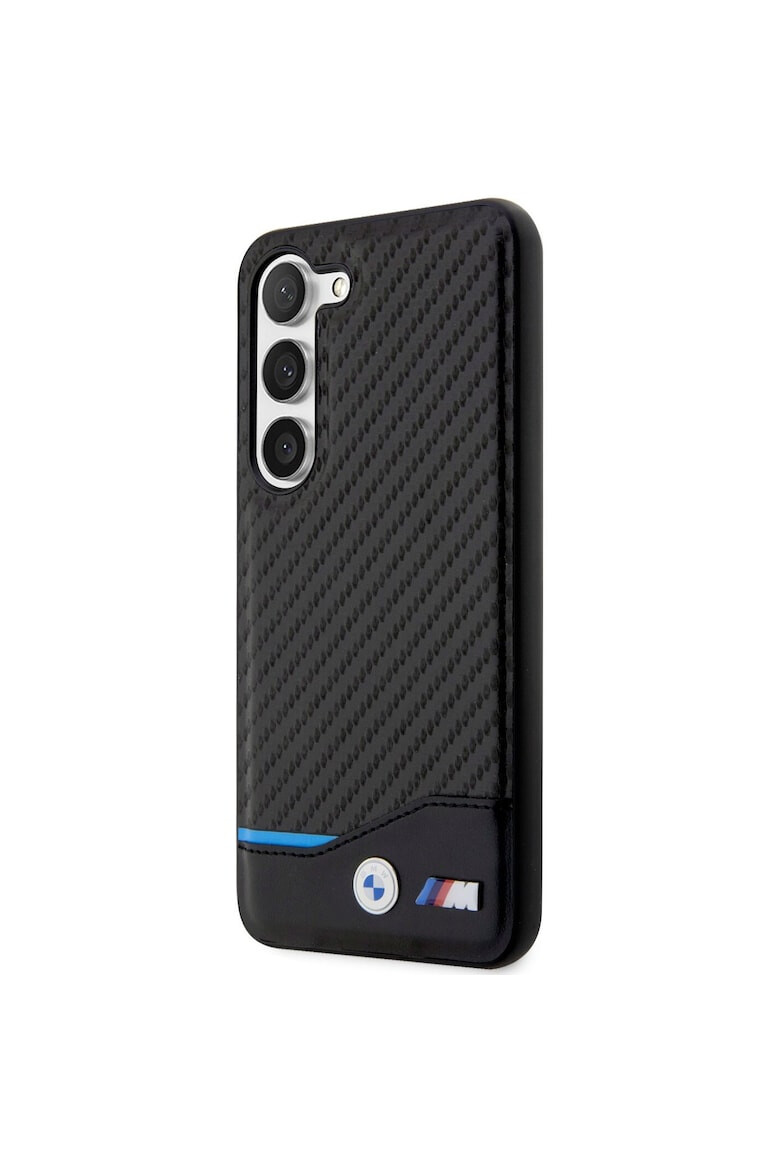 BMW Husa de protectie Piele Carbon pentru Samsung Galaxy S23+ Negru - Pled.ro