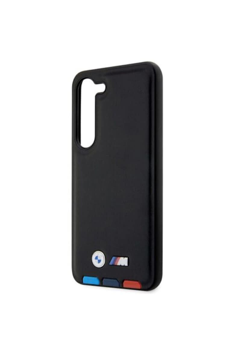 BMW Husa de protectie Piele Stamp Tricolor pentru Samsung Galaxy S23 Negru - Pled.ro