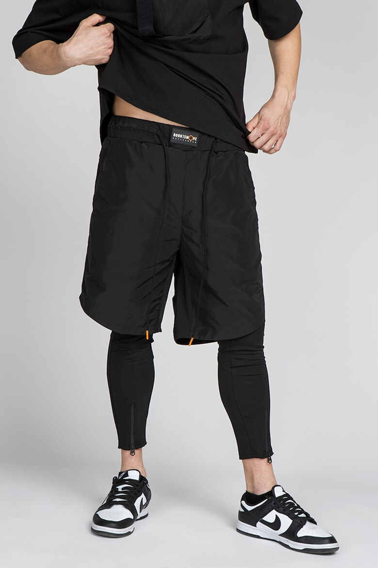 BORNTOMOVE ACTIVEWEAR Pantaloni cu snur de ajustare si model 2in1 - Pled.ro