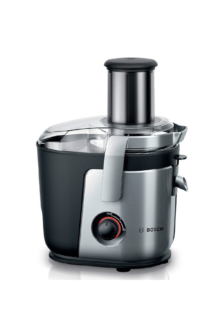 BOSCH Storcator de fructe si legume 1000 W recipient suc 1.5 l recipient pulpa 3 l 2 viteze tub de alimentare 84 mm argintiu/ negru - Pled.ro