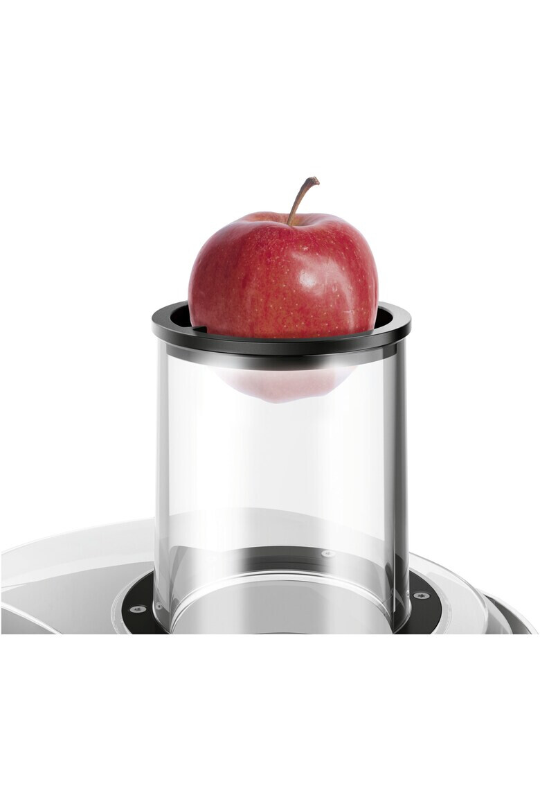 BOSCH Storcator de fructe si legume 1000 W recipient suc 1.5 l recipient pulpa 3 l 2 viteze tub de alimentare 84 mm argintiu/ negru - Pled.ro