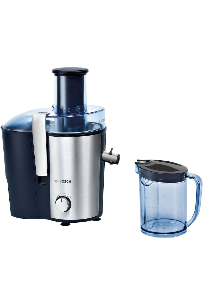 BOSCH Storcator de fructe si legume 700 W Recipient suc 1.25 l Recipient pulpa 2 l 2 Viteze Tub de alimentare 73 mm Albastru/Argintiu - Pled.ro