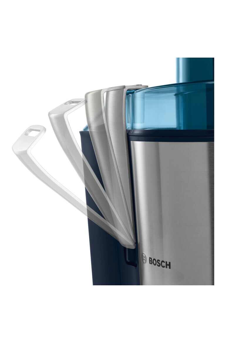 BOSCH Storcator de fructe si legume 700 W Recipient suc 1.25 l Recipient pulpa 2 l 2 Viteze Tub de alimentare 73 mm Albastru/Argintiu - Pled.ro