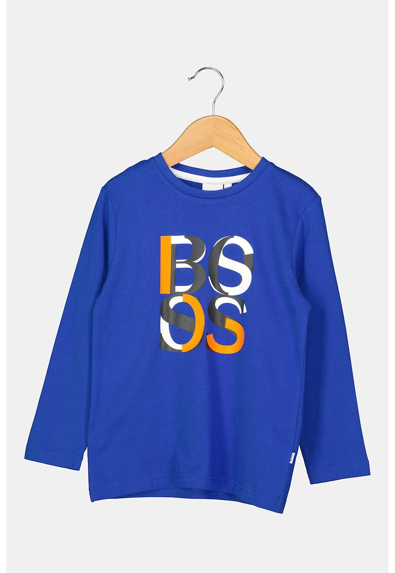 BOSS Bluza de bumbac cu imprimeu logo supradimensionat - Pled.ro