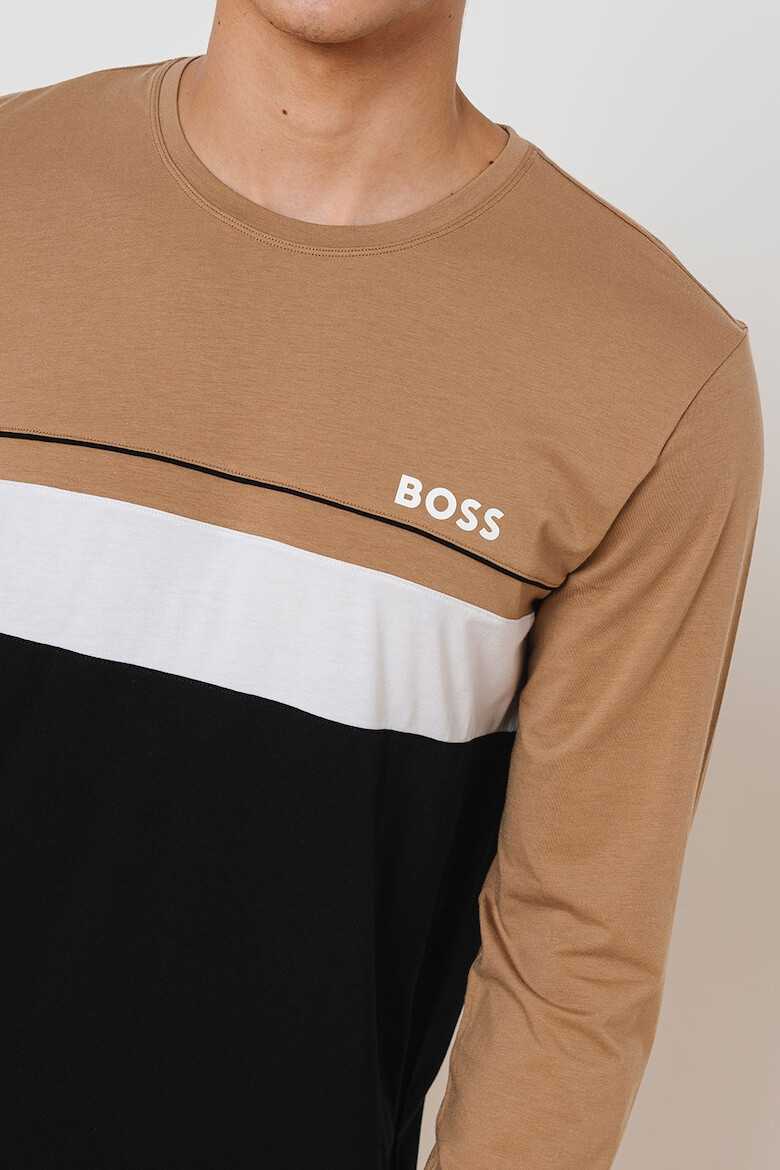 BOSS Bluza de pijama in dungi din amestec de bumbac - Pled.ro