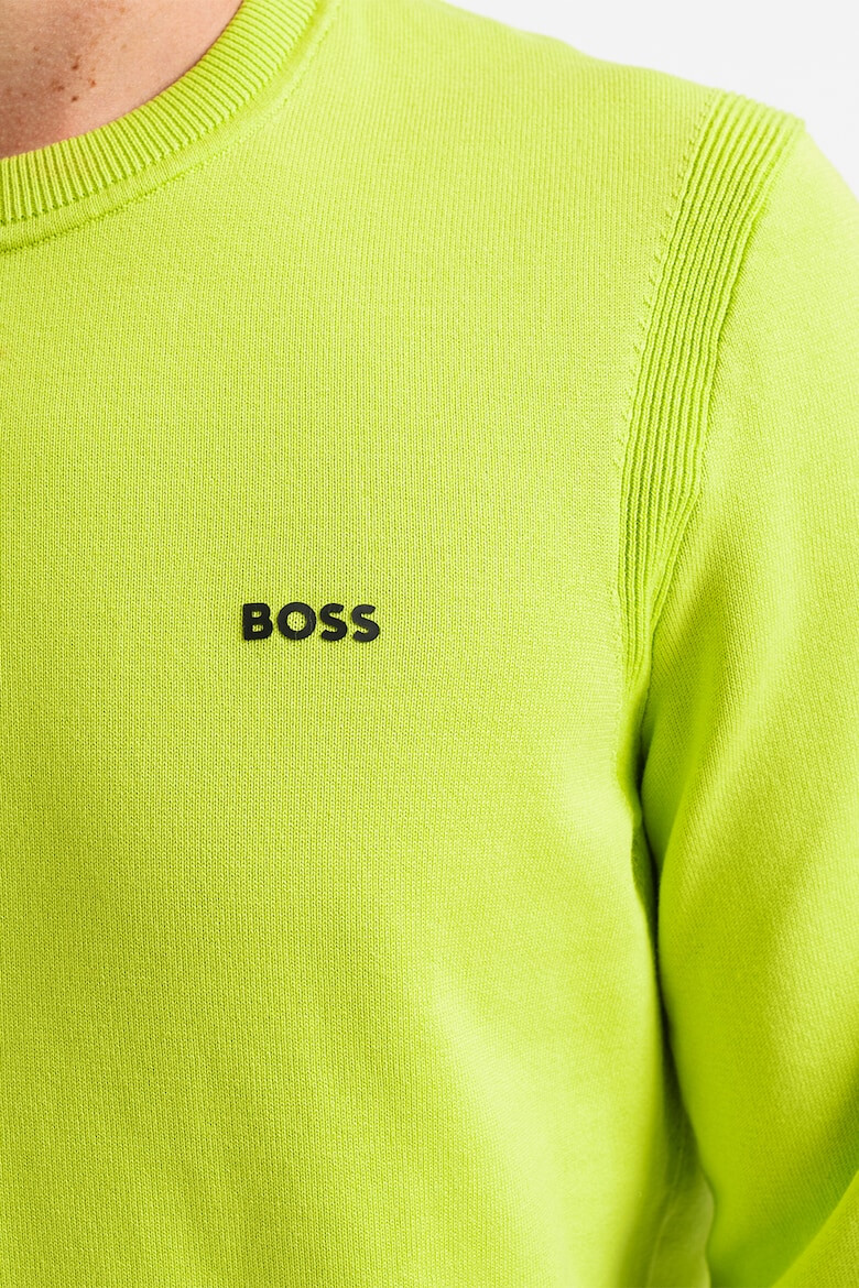 BOSS Pulover cu decolteu la baza gatului si logo Ever - Pled.ro