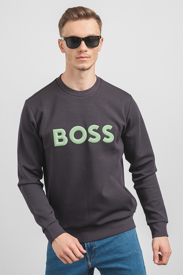 BOSS Bluza de trening din amestec de bumbac cu logo Salbo - Pled.ro