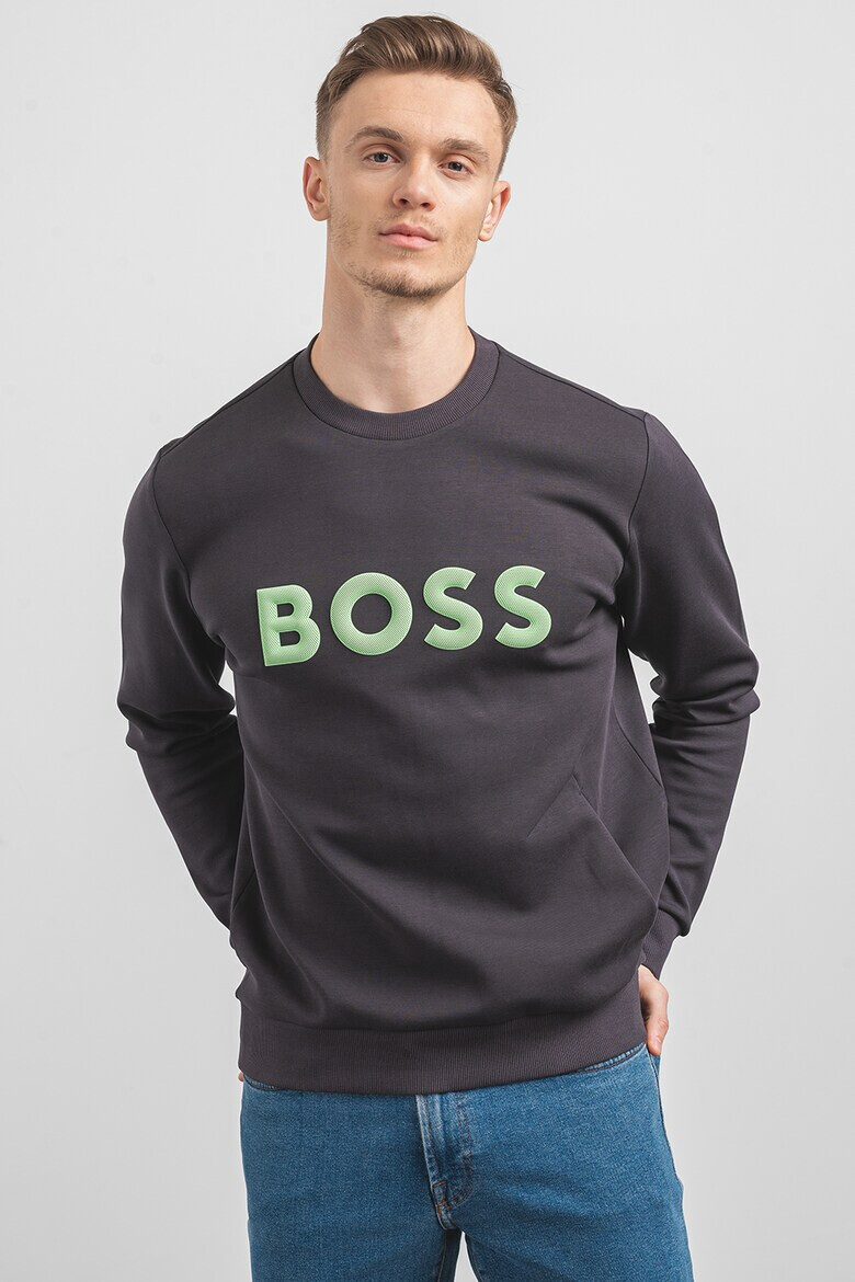 BOSS Bluza de trening din amestec de bumbac cu logo Salbo - Pled.ro