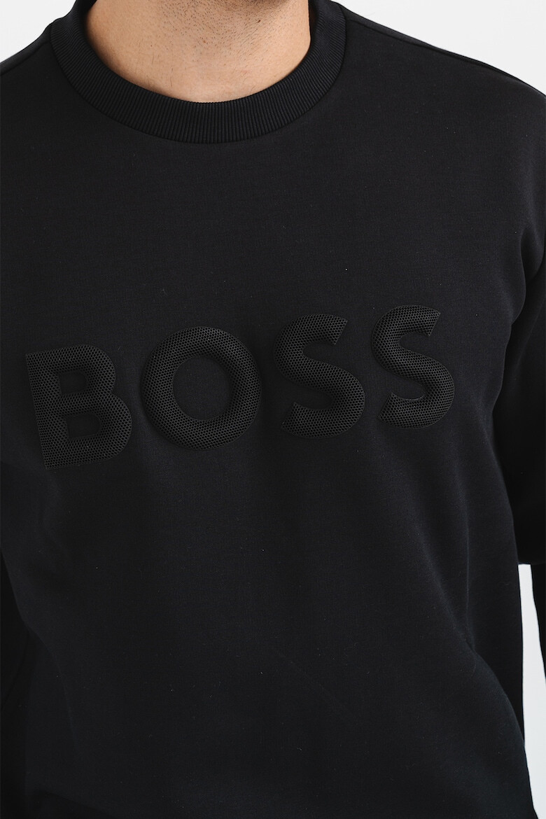 BOSS Bluza de trening din amestec de bumbac cu logo Salbo - Pled.ro