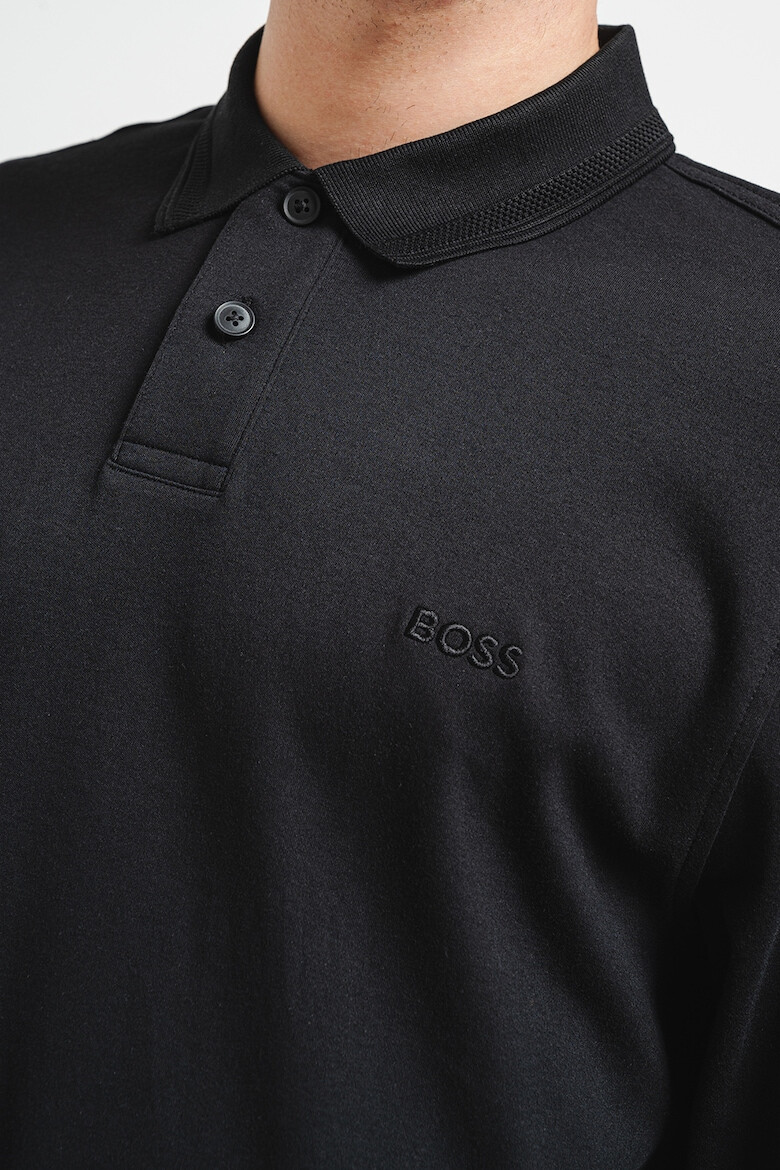 BOSS Bluza polo de bumbac Pe_Interlock - Pled.ro