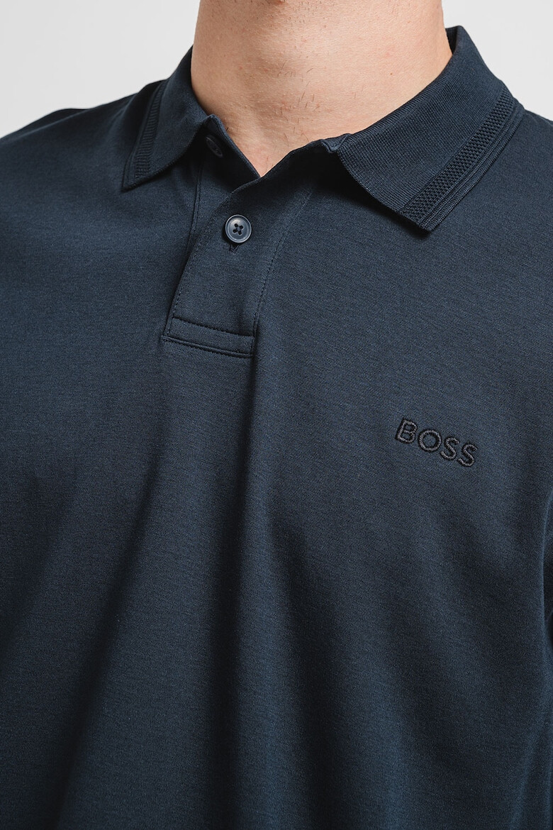 BOSS Bluza polo de bumbac Pe_Interlock - Pled.ro