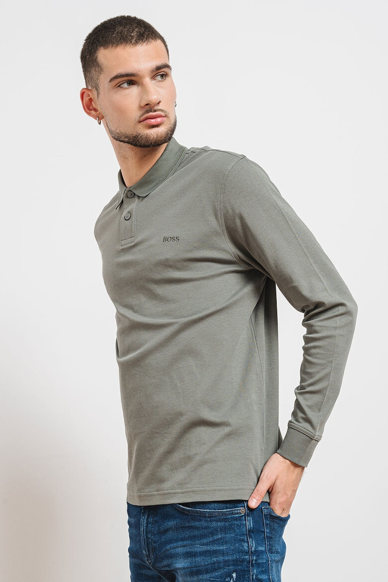 BOSS Bluza polo de bumbac Pe_Interlock - Pled.ro