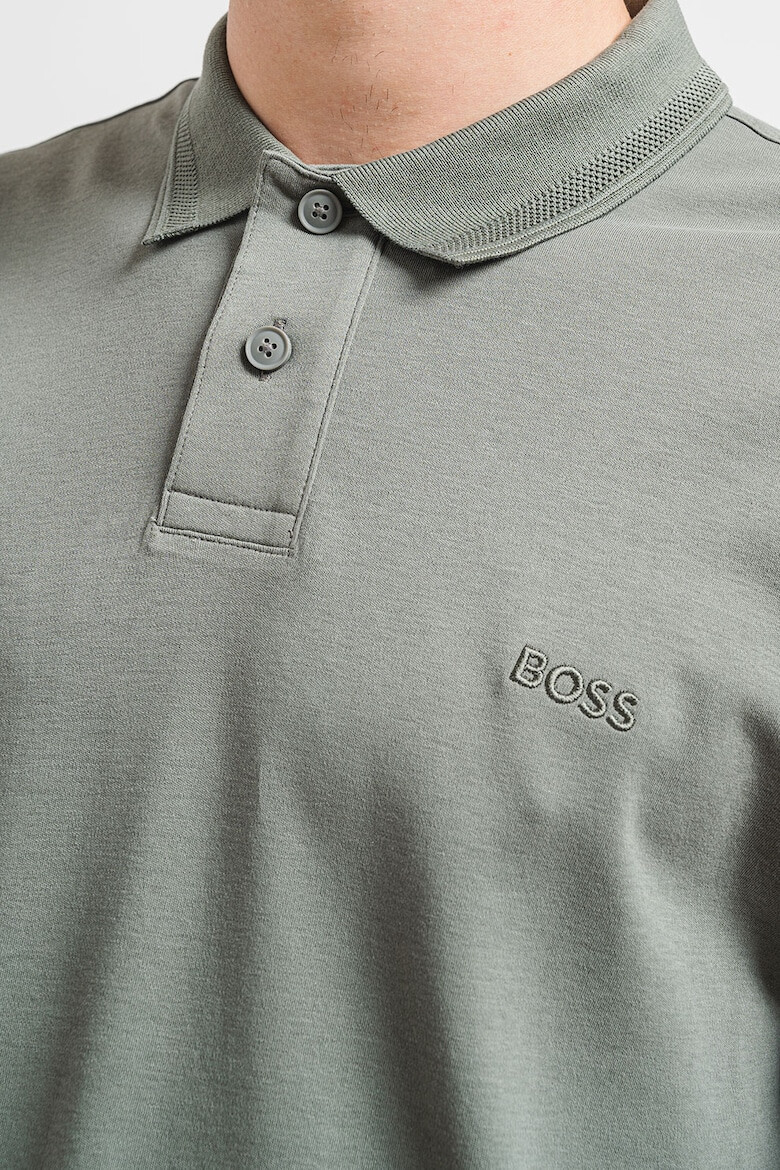 BOSS Bluza polo de bumbac Pe_Interlock - Pled.ro