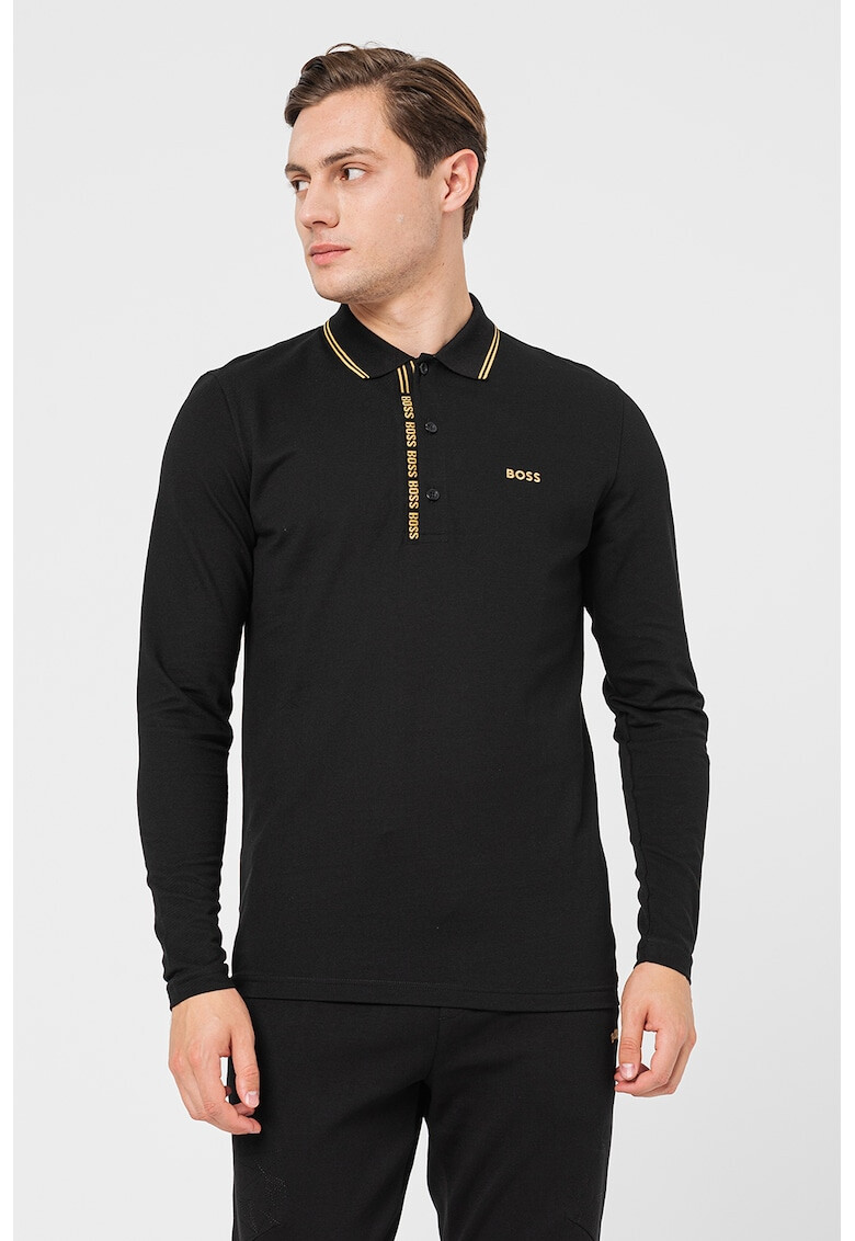 BOSS Bluza polo slim fit Plessy - Pled.ro