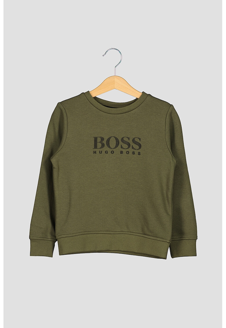 BOSS Bluza sport cu logo si decolteu la baza gatului - Pled.ro