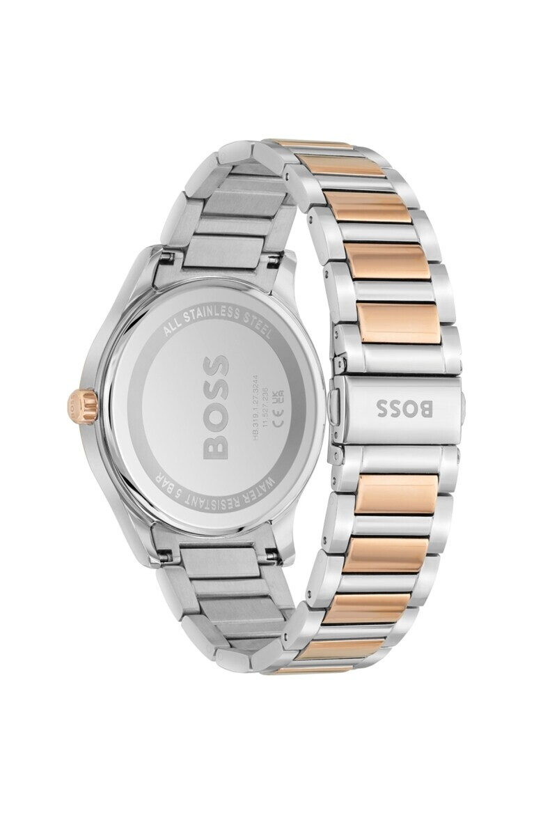 BOSS Ceas barbatesc 1513978 Quartz Argintiu Rose gold - Pled.ro