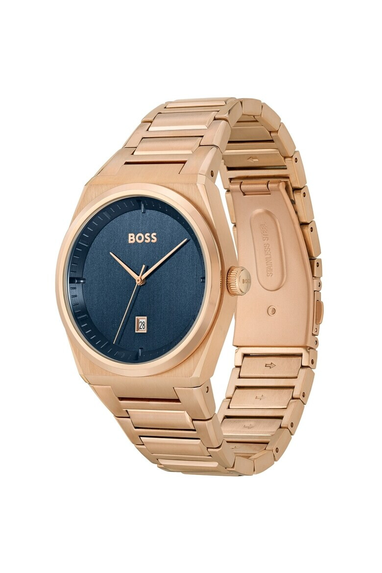 BOSS Ceas barbatesc 1513995 Quartz Rose gold - Pled.ro