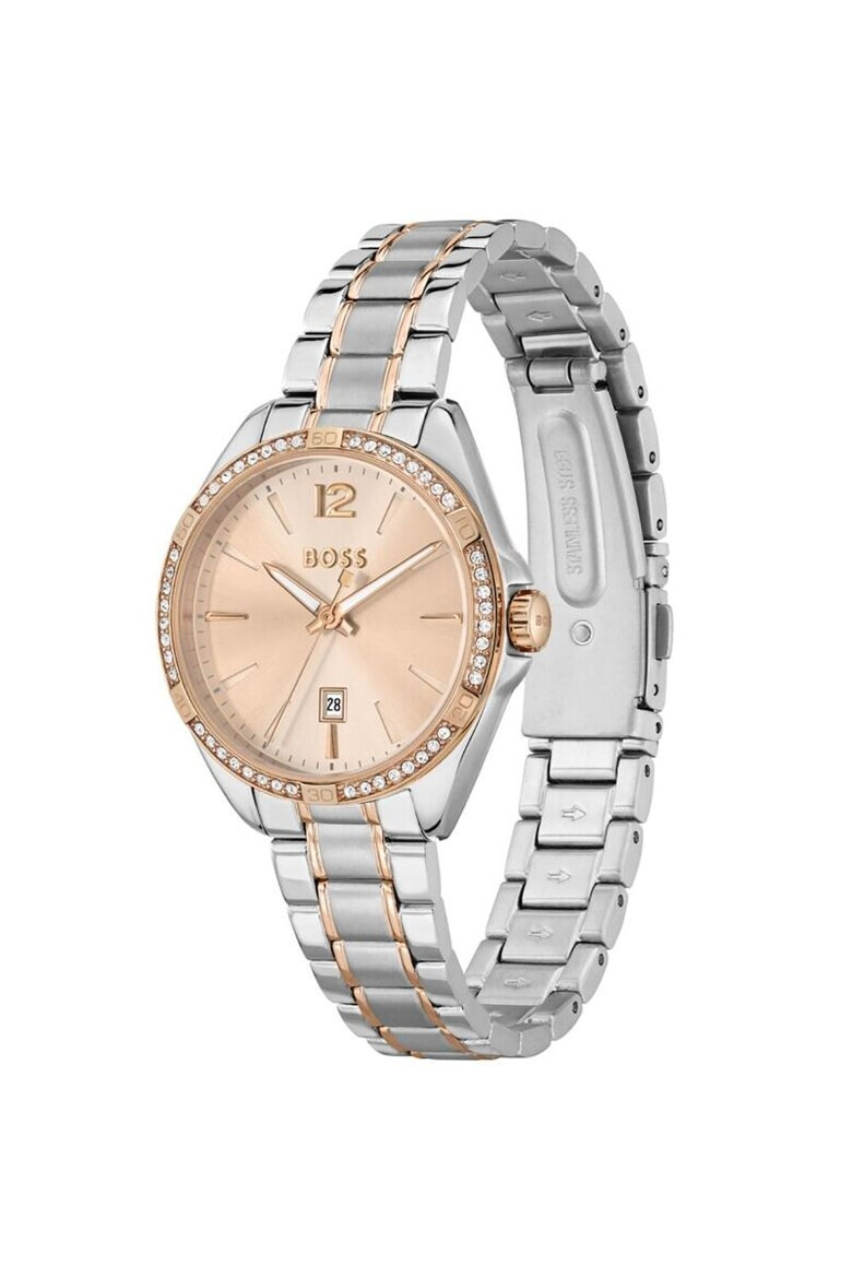 BOSS Ceas dama 1502622 Quartz Argintiu Rose gold - Pled.ro