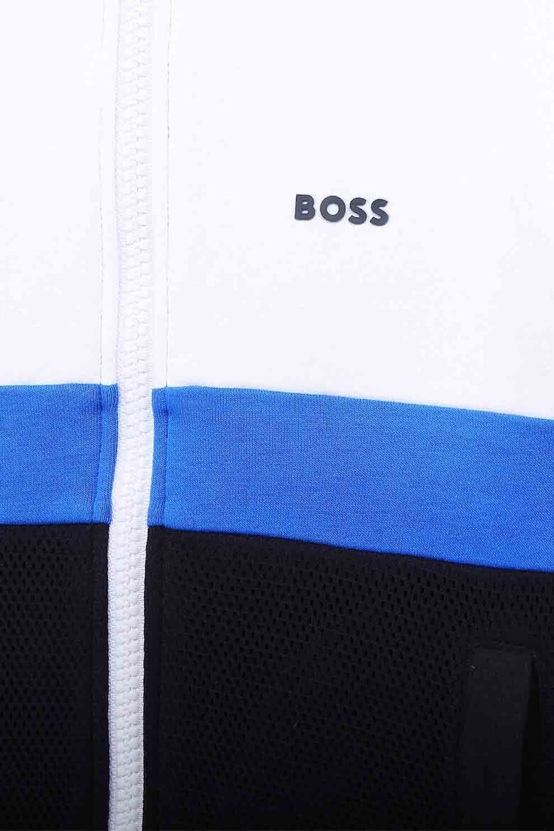 BOSS Kidswear Hanorac cu fermoar si model colorblock - Pled.ro