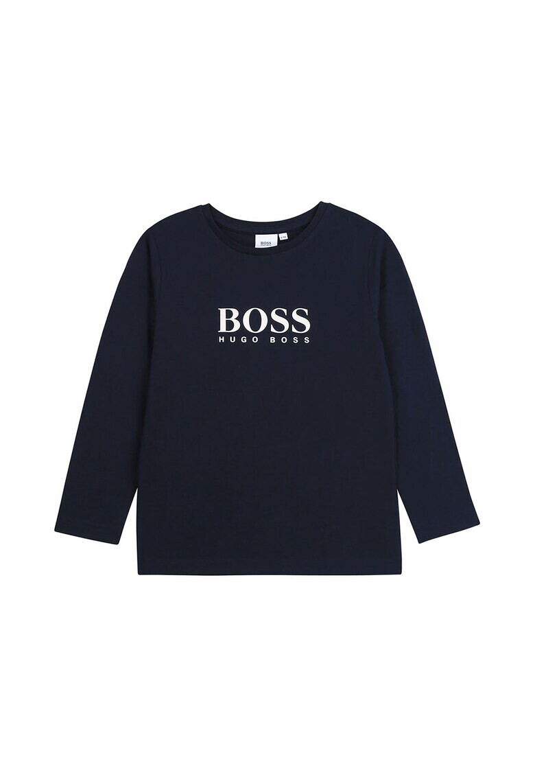 Boss Hugo Boss Bluza cu decolteu la baza gatului si imprimeu logo 21 - Pled.ro