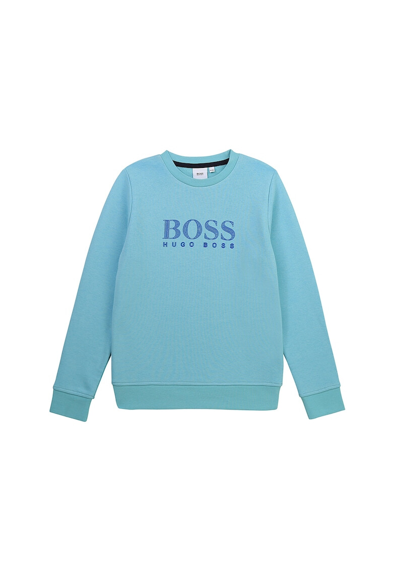 BOSS Bluza sport cu logo si decolteu la baza gatului - Pled.ro