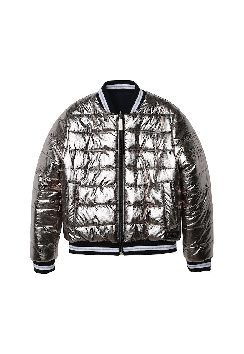 Boss Hugo Boss Jacheta bomber reversibila cu guler si terminatie contrastanta - Pled.ro