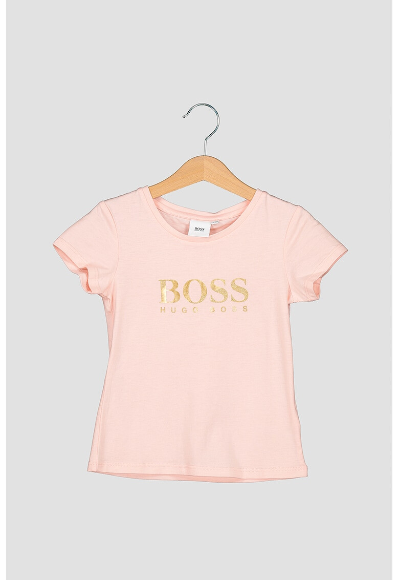 BOSS Tricou din amestec de modal cu imprimeu logo - Pled.ro