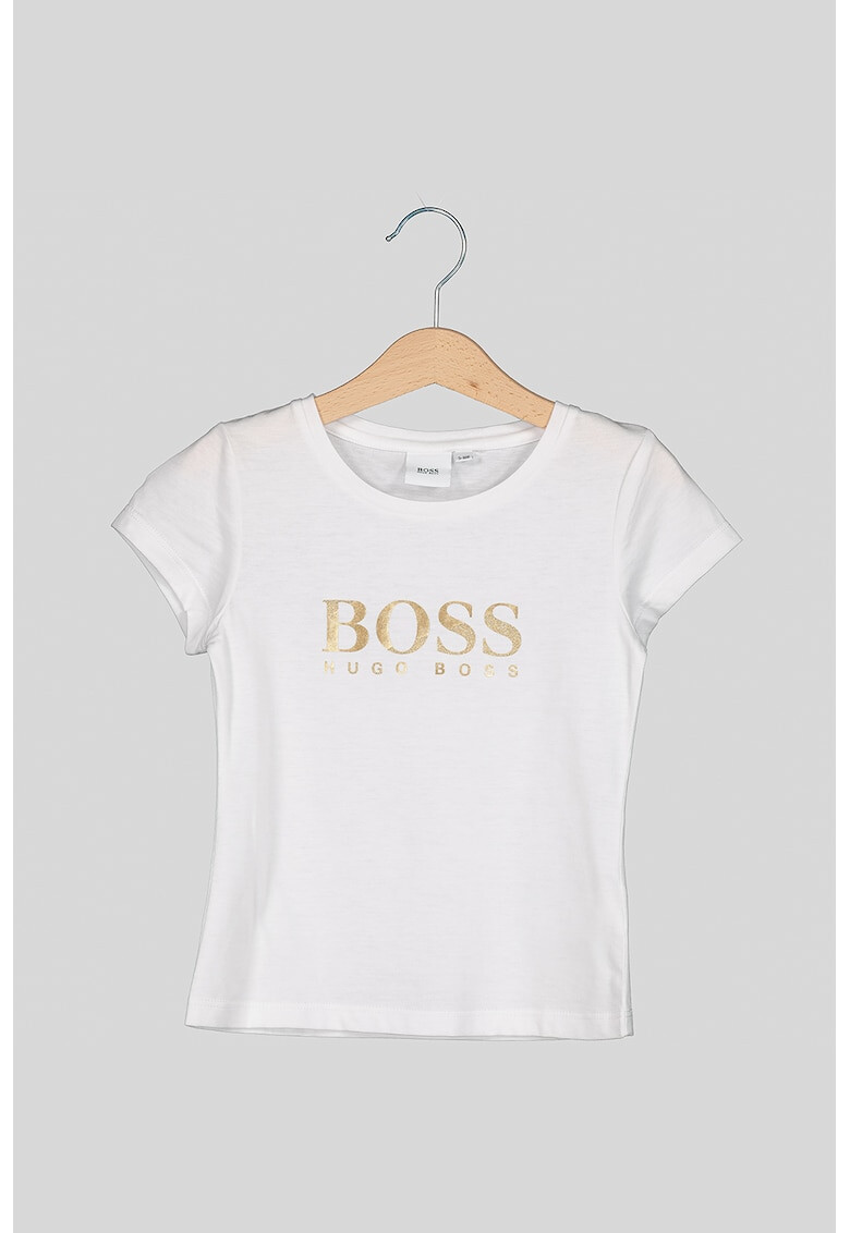 BOSS Tricou din amestec de modal cu imprimeu logo - Pled.ro