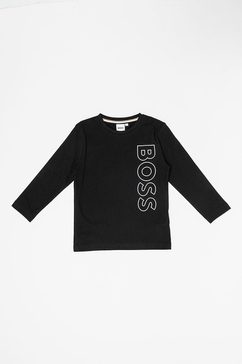 BOSS Kidswear Bluza de bumbac cu logo - Pled.ro