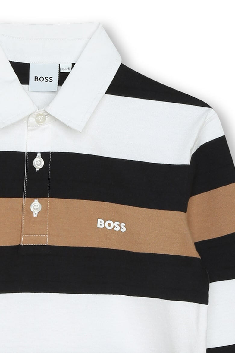 BOSS Kidswear Bluza polo cu model in dungi - Pled.ro