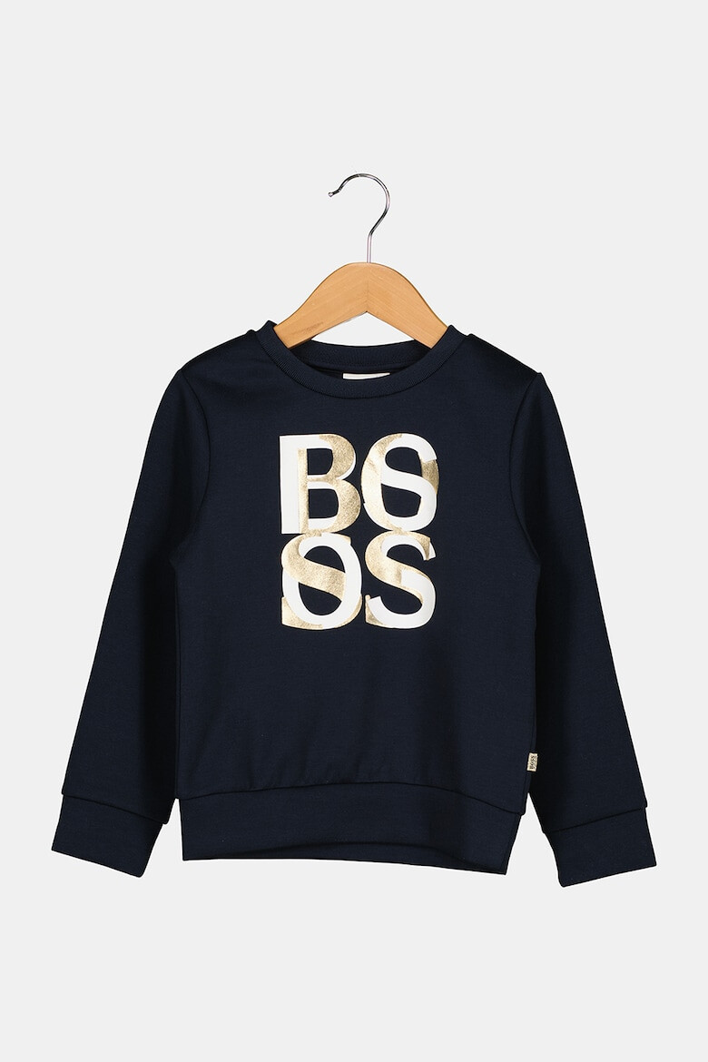 BOSS Kidswear Bluza sport cu imprimeu logo metalizat - Pled.ro