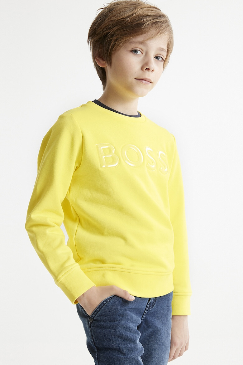 BOSS Kidswear Bluza sport cu logo lucios - Pled.ro