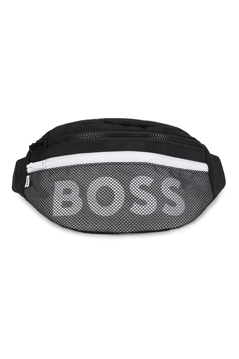 BOSS Kidswear Borseta cu logo si garnituri de plasa - Pled.ro