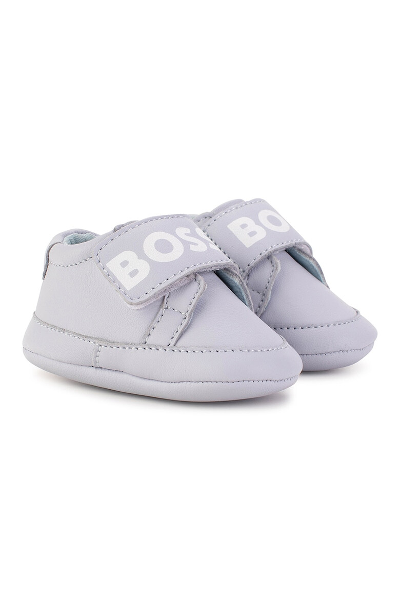 BOSS Kidswear Botosei de piele cu velcro si logo - Pled.ro