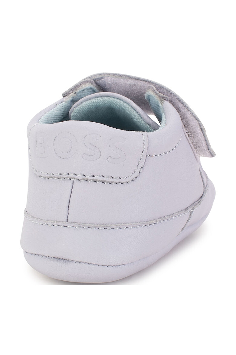 BOSS Kidswear Botosei de piele cu velcro si logo - Pled.ro