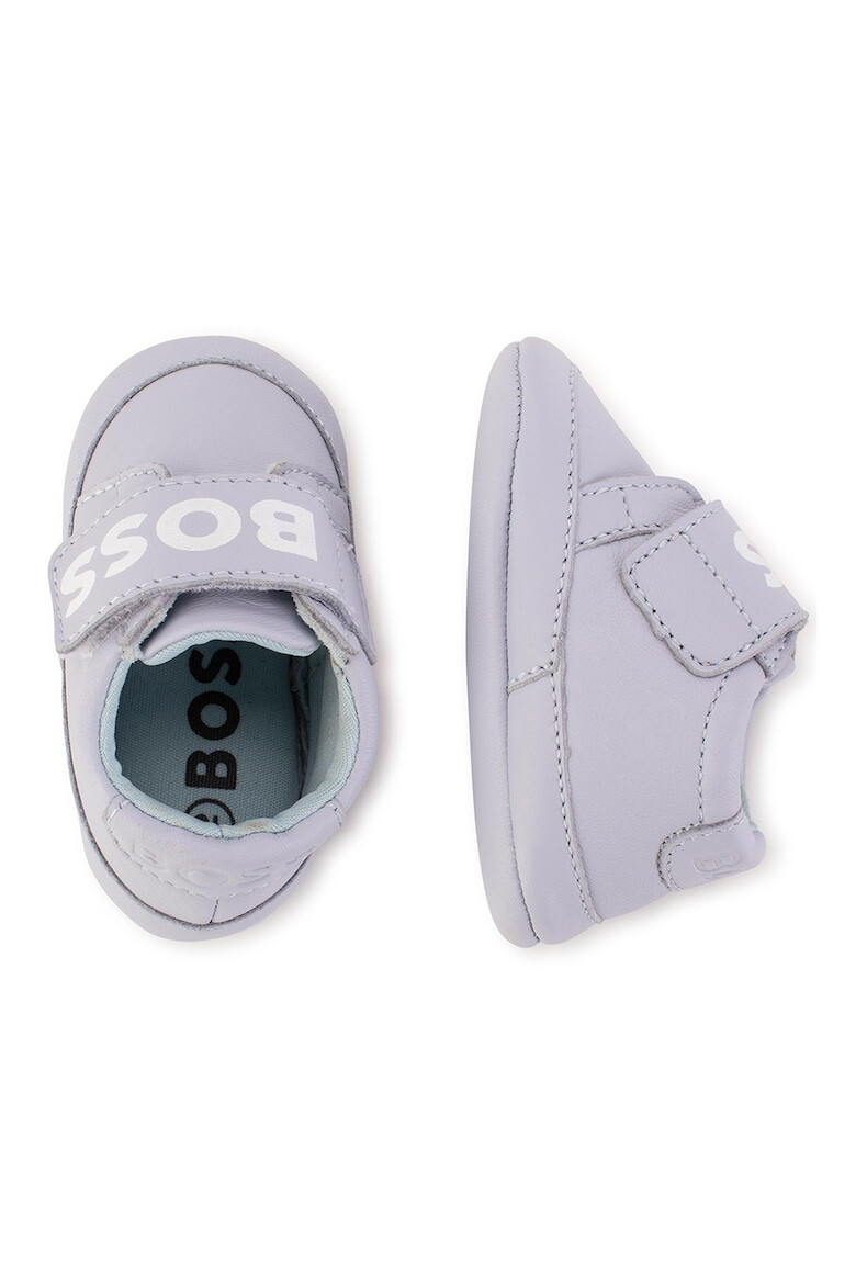 BOSS Kidswear Botosei de piele cu velcro si logo - Pled.ro