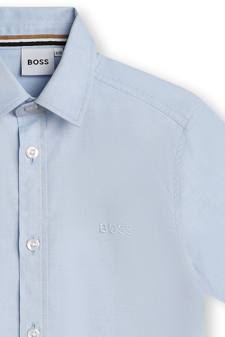 BOSS Kidswear Camasa cu maneci scurte de bumbac - Pled.ro