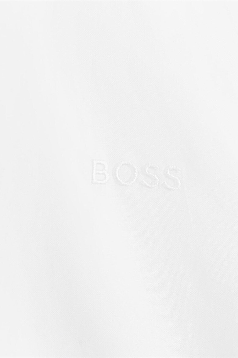 BOSS Kidswear Camasa din bumbac cu broderie logo - Pled.ro