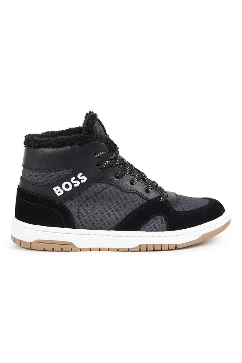 BOSS Kidswear Ghete cu garnituri din piele intoarsa - Pled.ro