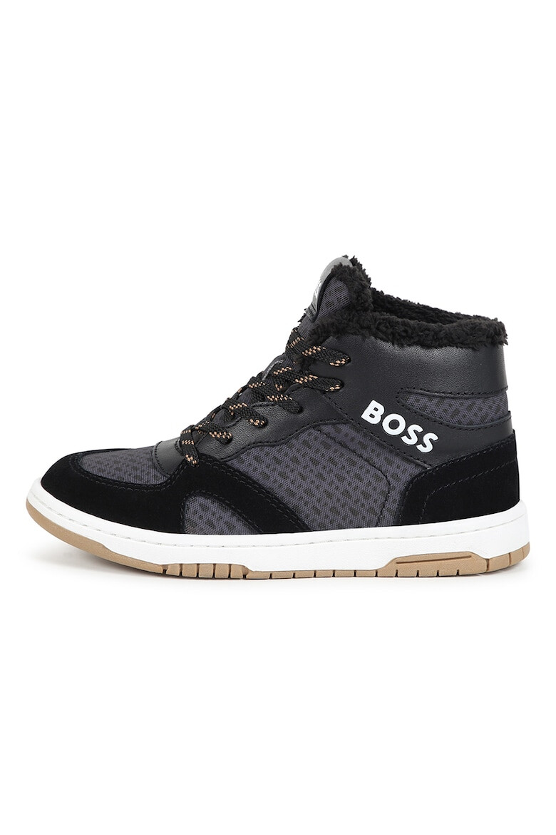 BOSS Kidswear Ghete cu garnituri din piele intoarsa - Pled.ro