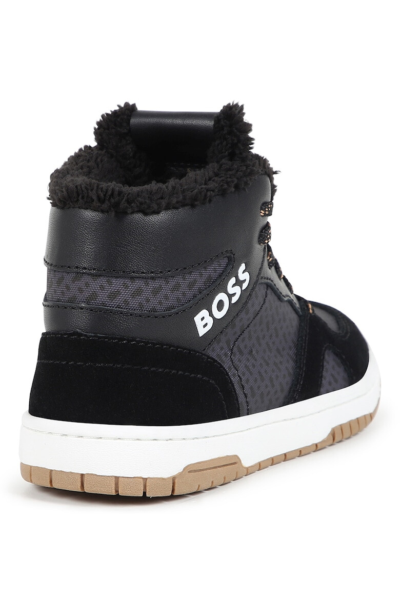 BOSS Kidswear Ghete cu garnituri din piele intoarsa - Pled.ro