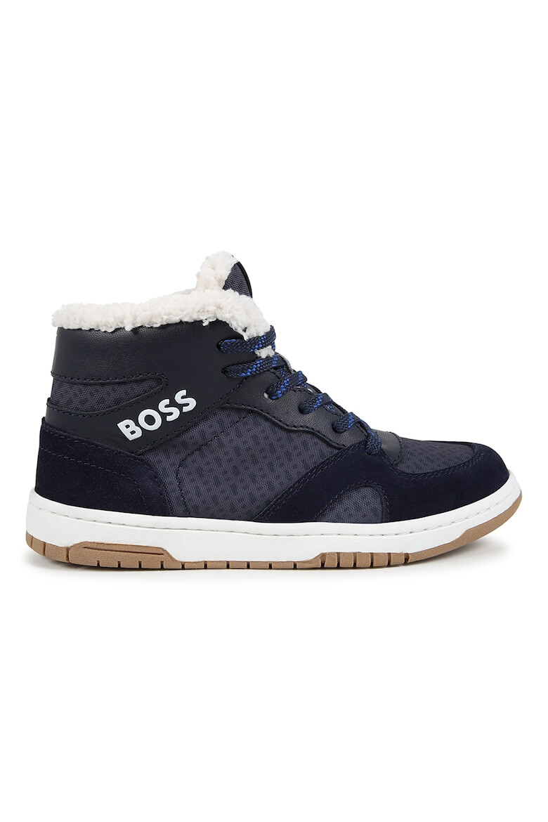 BOSS Kidswear Ghete cu garnituri din piele intoarsa - Pled.ro