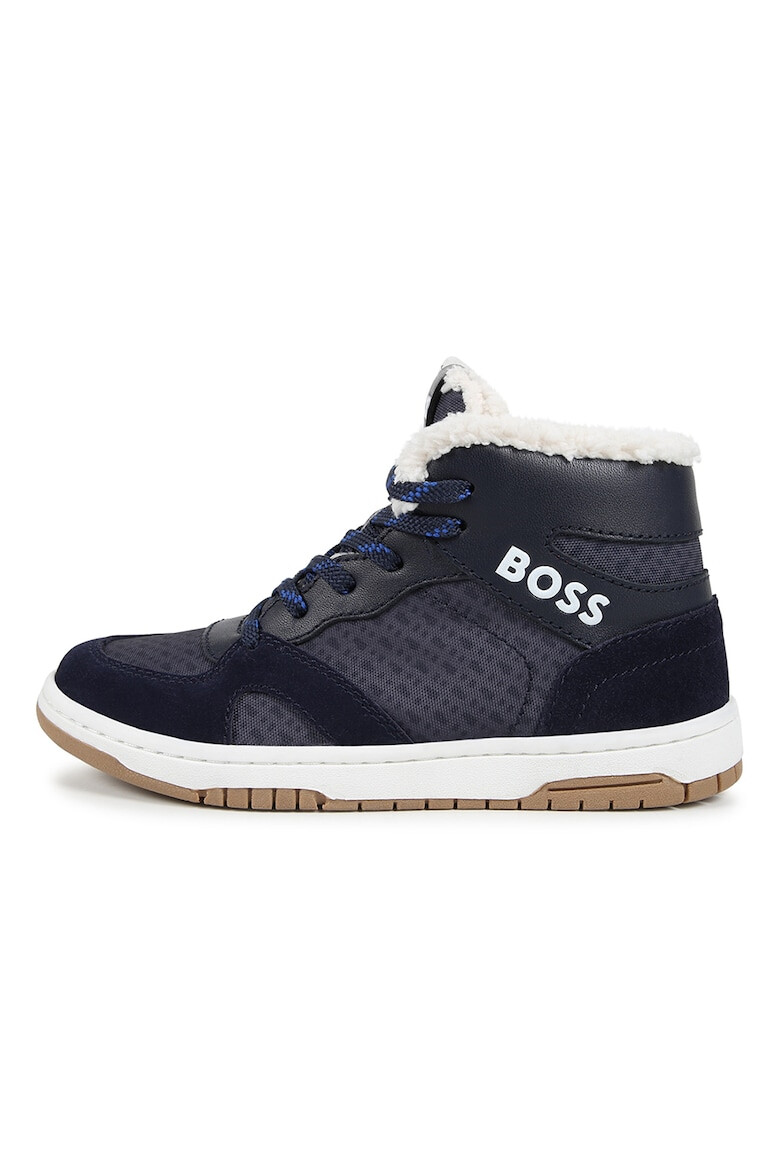 BOSS Kidswear Ghete cu garnituri din piele intoarsa - Pled.ro