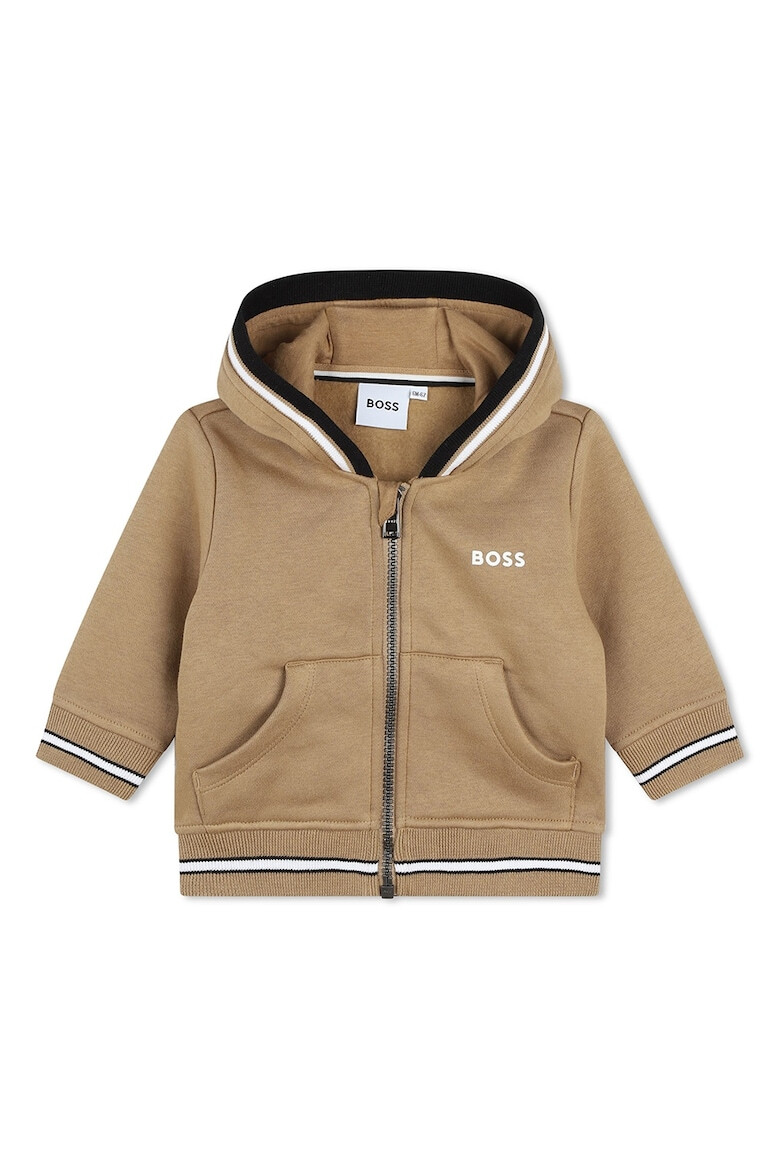 BOSS Kidswear Hanorac cu fermoar si buzunare oblice - Pled.ro