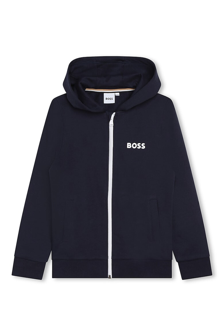 BOSS Kidswear Hanorac cu fermoar si detaliu cu logo discret - Pled.ro