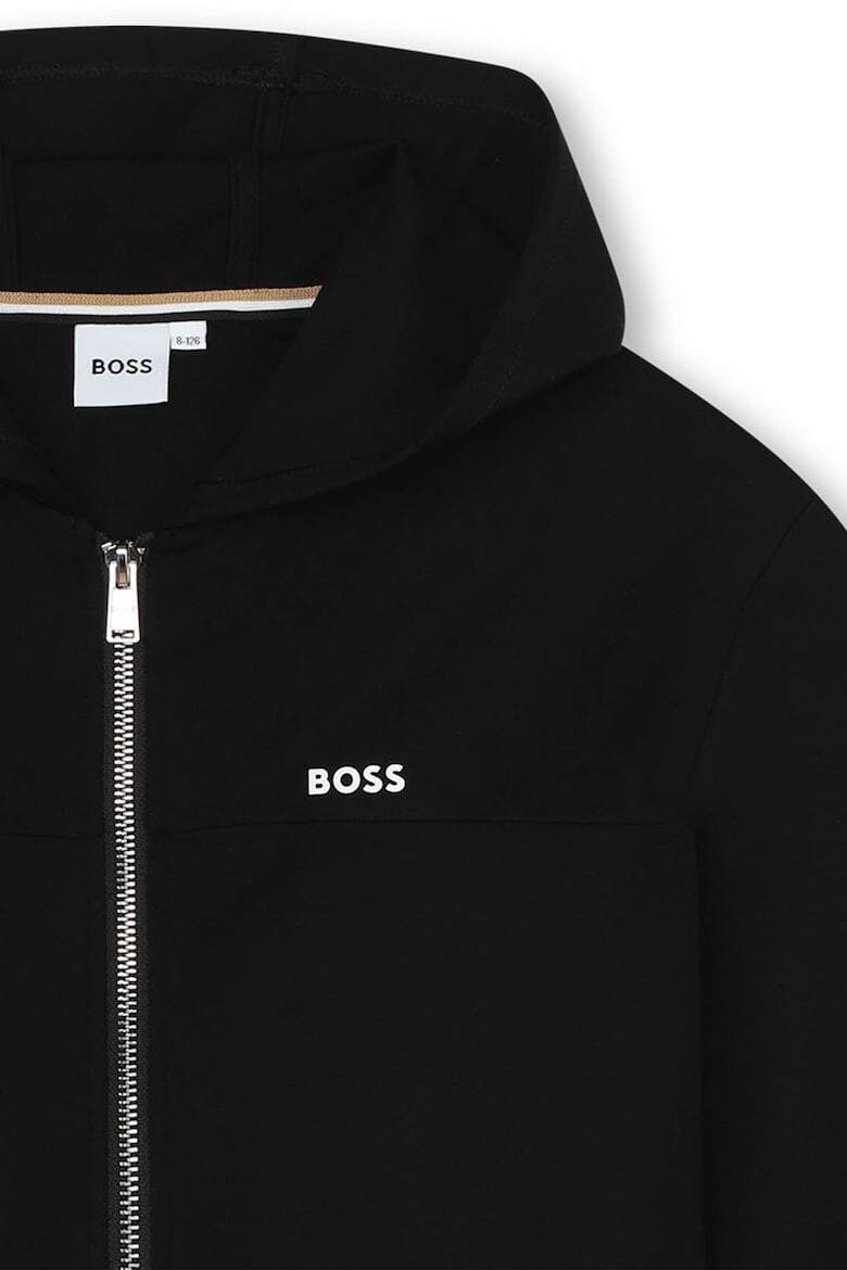 BOSS Kidswear Hanorac cu fermoar si detaliu logo - Pled.ro