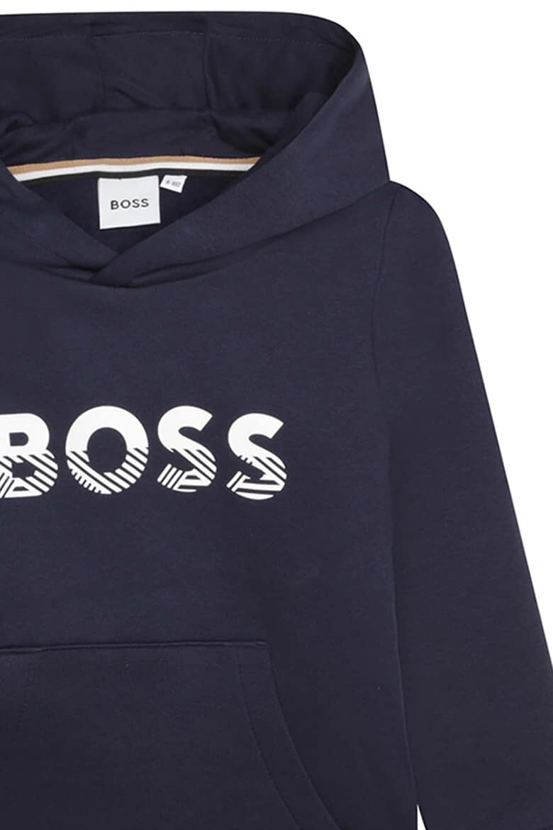 BOSS Kidswear Hanorac cu imprimeu logo si buzunar kangaroo - Pled.ro