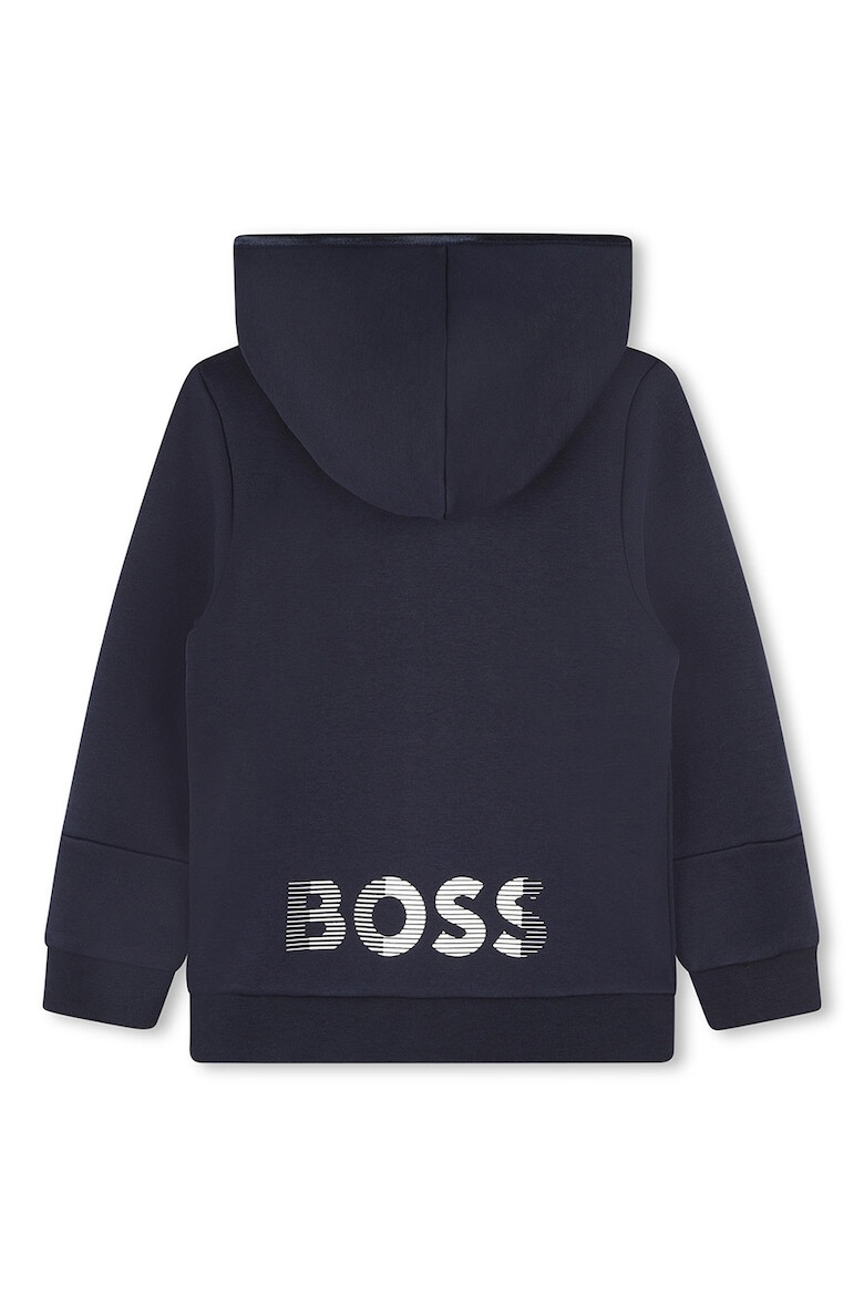 BOSS Kidswear Hanorac cu imprimeu logo si fermoar - Pled.ro